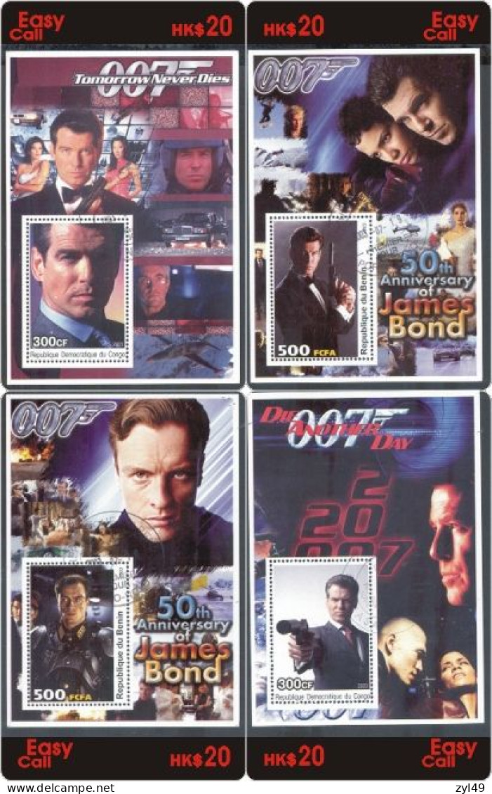 M13016 China phone cards James Bond 007 141pcs