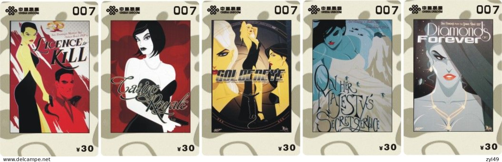 M13017 China phone cards James Bond 007 113pcs