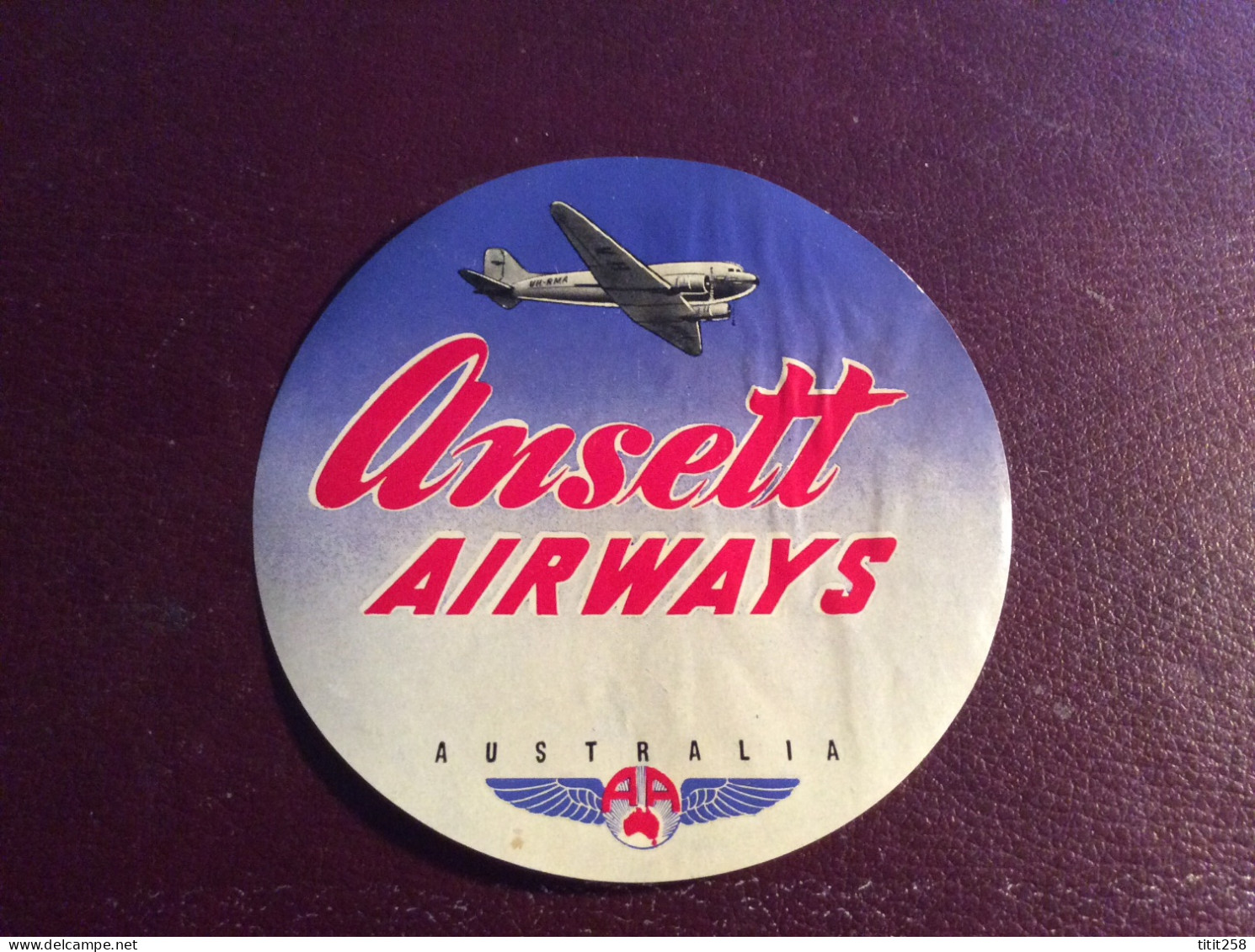 ANSETT AIRWAYS / AUSTRALIA / AUSTRALIE   ( Avions Aéroports ) - Baggage Labels & Tags