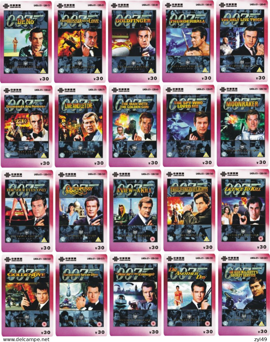 M13018 China phone cards James Bond 007 363pcs