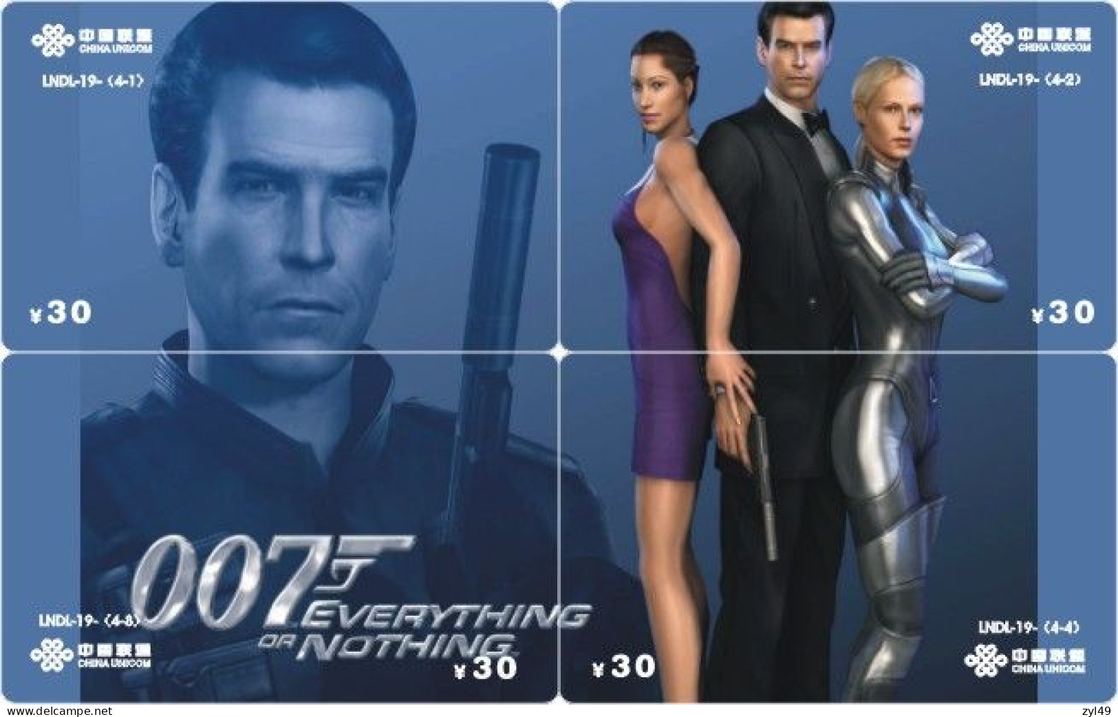 M13019 China phone cards James Bond 007 puzzle 144pcs