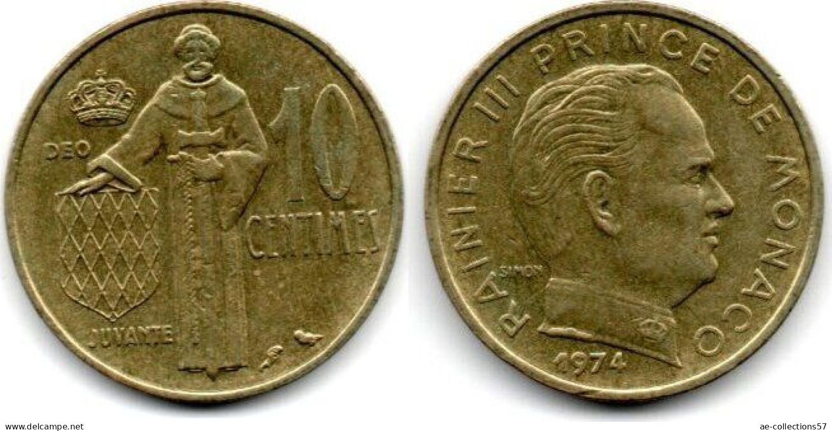 MA 29045  / Monaco 10 Centimes 1974 SUP - 1960-2001 Francos Nuevos