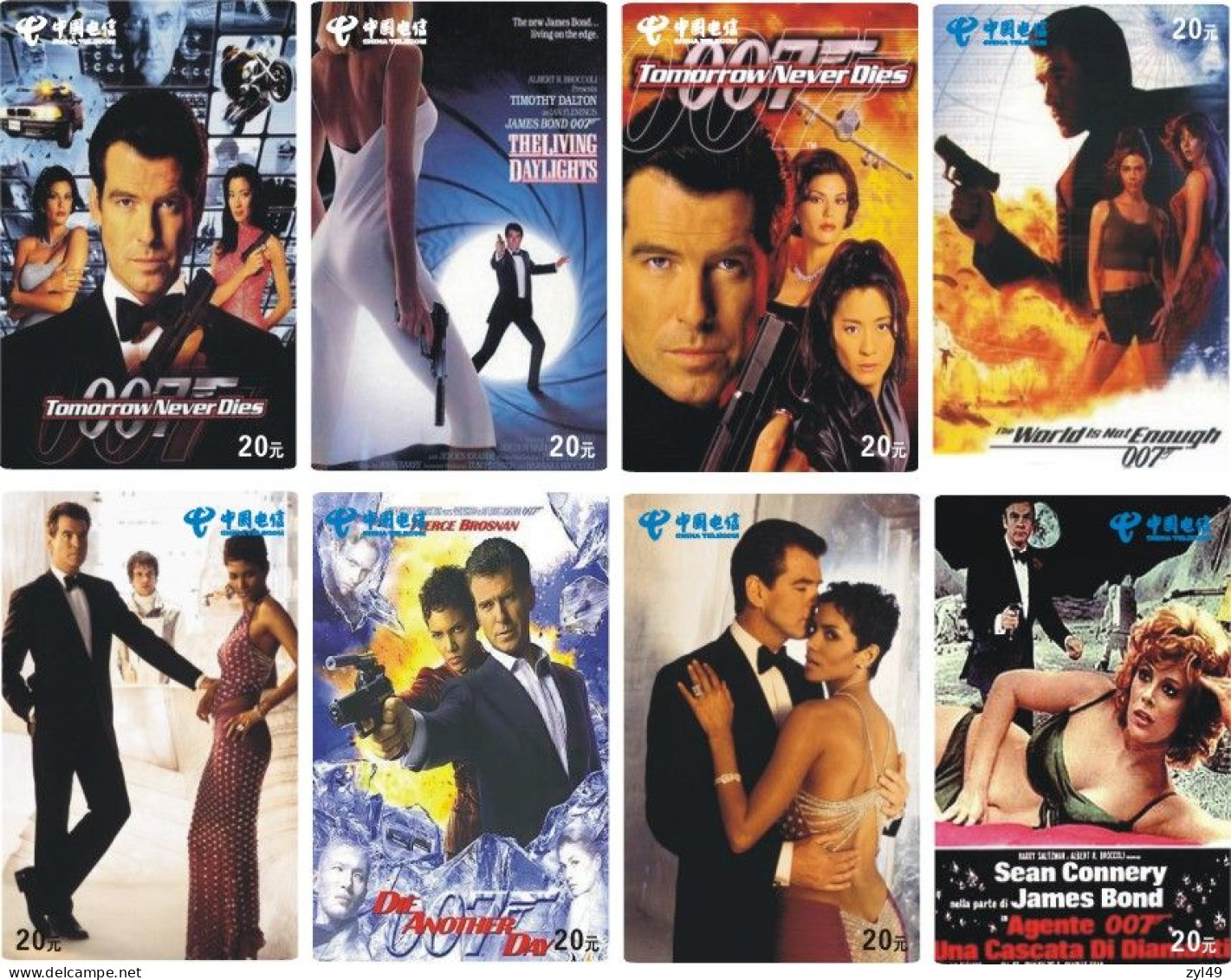 M13020 China phone cards James Bond 007 83pcs