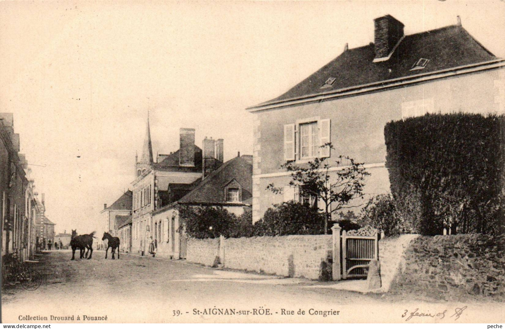 N°119544 -cpa St Aignan Sur Röe -rue De Congrier- - Saint Aignan Sur Rö