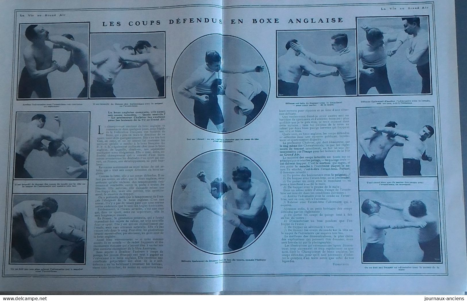 1906 BOXE - LES COUPS DÉFENDUS EN BOXE ANGLAISE - Revue Sportive " LA VIE AU GRAND AIR " - Books