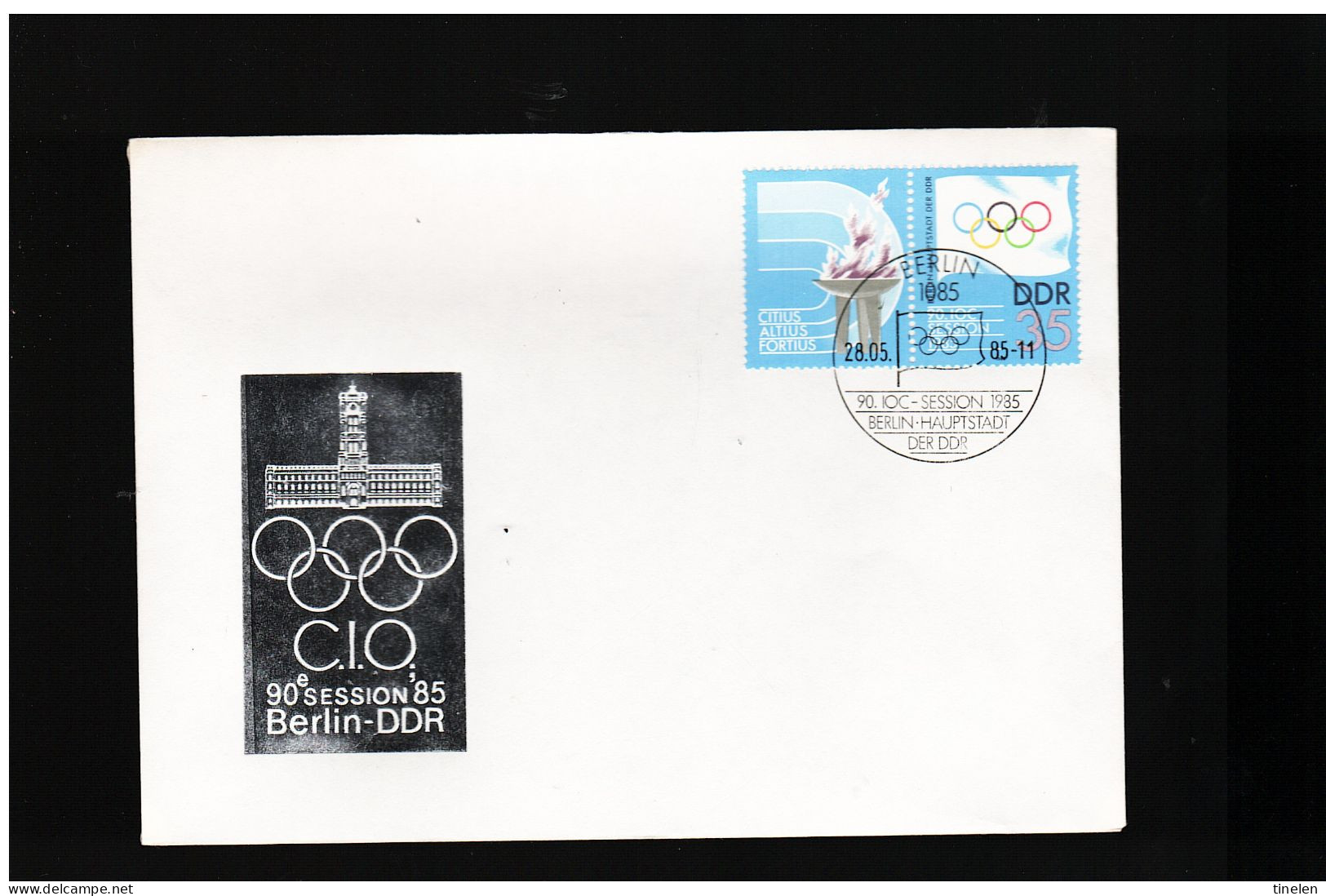 DDR -  1985 Fdc 90a Sessione Comitato Olimpico Internazionale A Berlino - 1st Day – FDC (sheets)