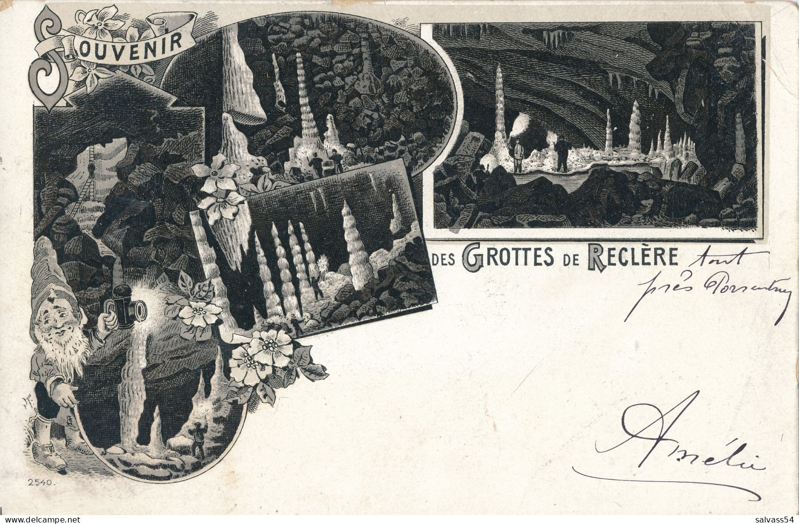 SUISSE - SCHWEIZ - SWITZERLAND - SVIZZERA - Souvenir Des Grottes De Reclère (près De Porrentruy) (1900) - Réclère