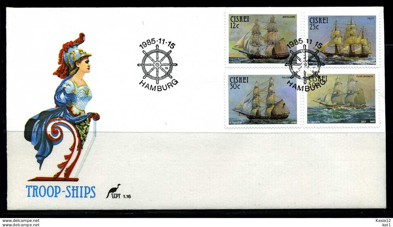 E01022)Ciskei FDC 83/6 Truppenschiffe - Ciskei