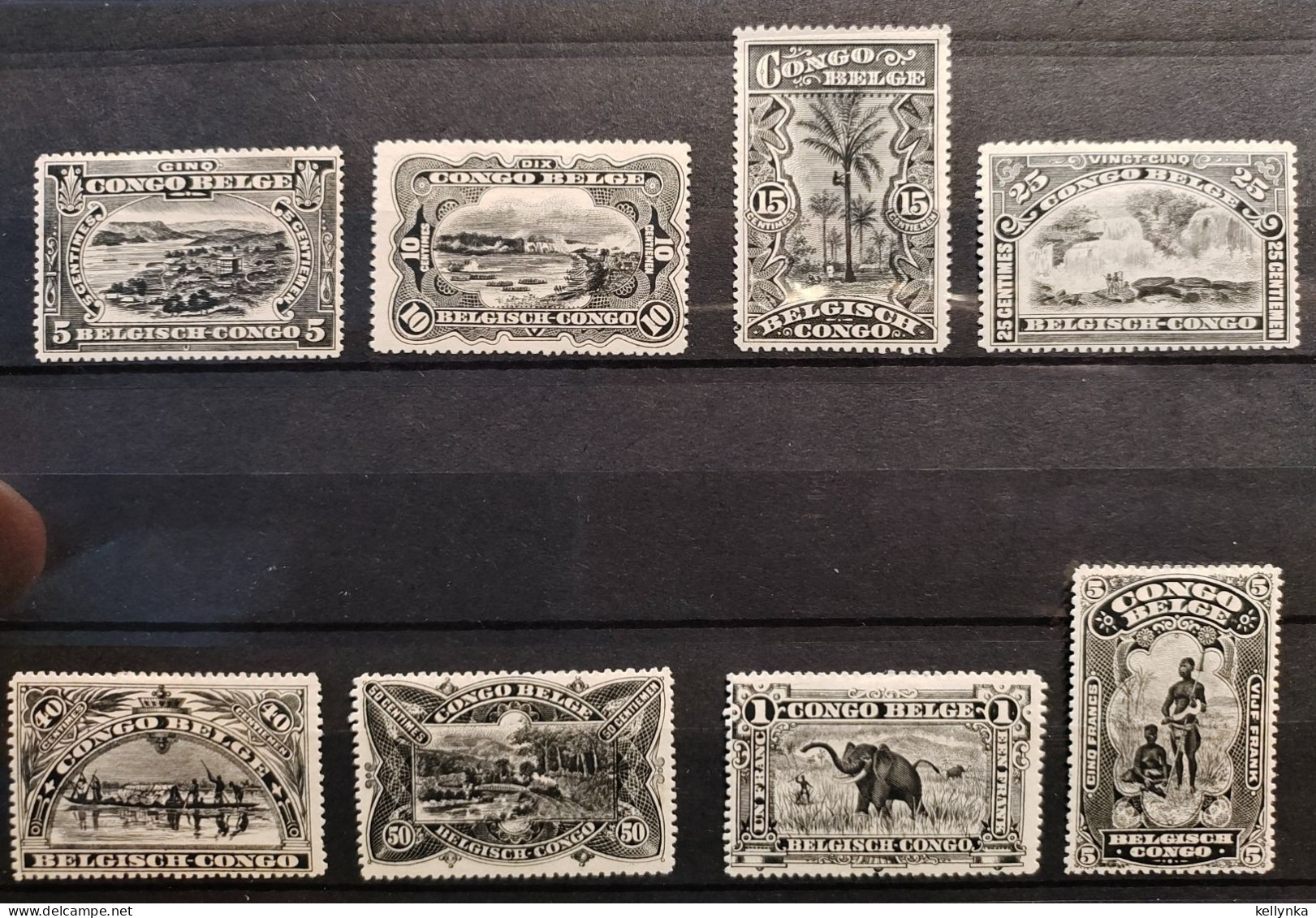 Congo Belge - 64/71 - Tirage En Noir Et Blanc - 1915 - MH - Unused Stamps