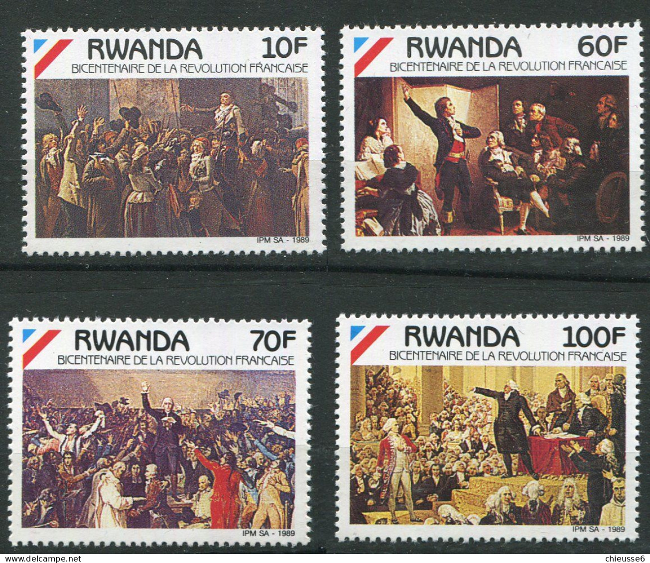 Rwanda ** N° 1289/1292 - Bicent. De La Révolution Française - Ongebruikt