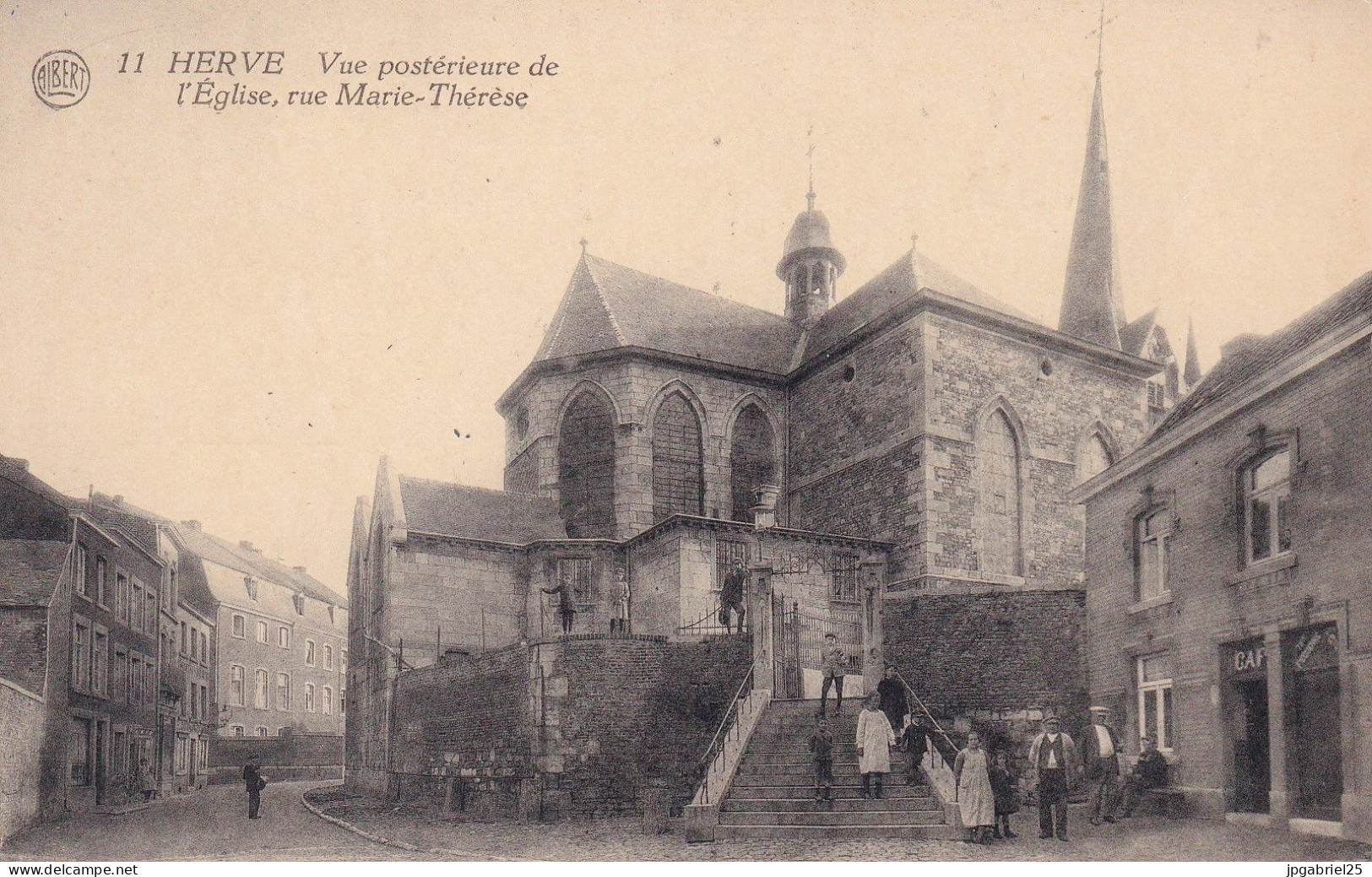 Herve Vue Posterieure De L Eglise Rue Marie Therese - Herve