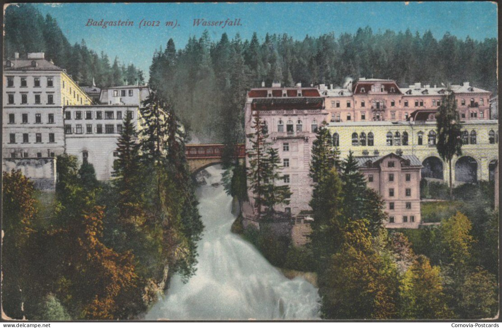 Wasserfall, Badgastein, C.1910 - Purger & Co Postcard - Bad Gastein