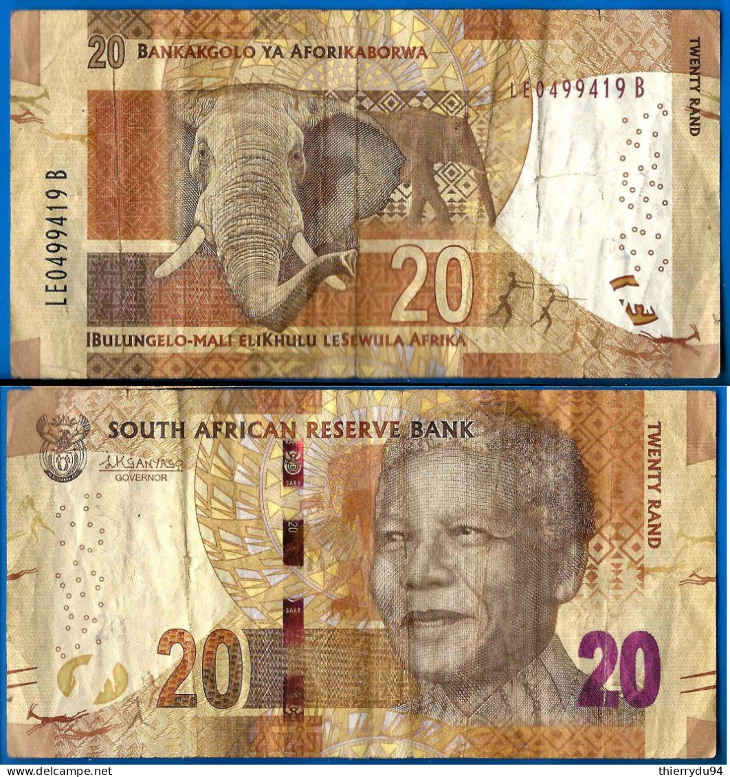 Afrique Du Sud 20 Rand 2015 Sign Kganyago Nelson Mandela Animal South Africa Que Prix + Port Billets Rands - Suráfrica