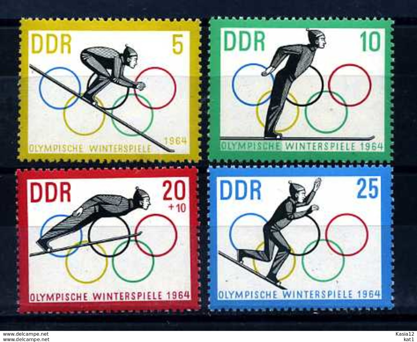 E08300)Olympia 64 DDR 1000/3** - Invierno 1964: Innsbruck