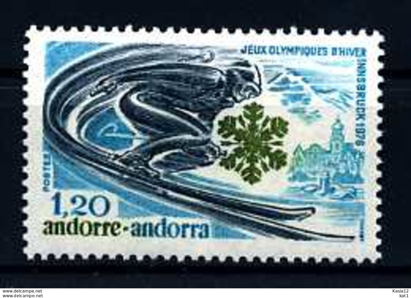 E09092)Olympia 76 Franz. Andorra 272** - Hiver 1976: Innsbruck