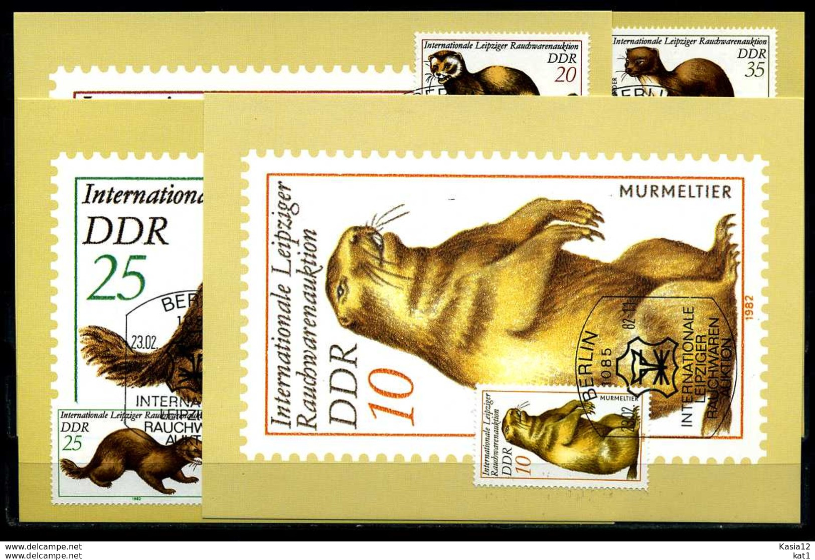 E09742)Maxikarte DDR 2677/80 Tiere - Maximumkaarten