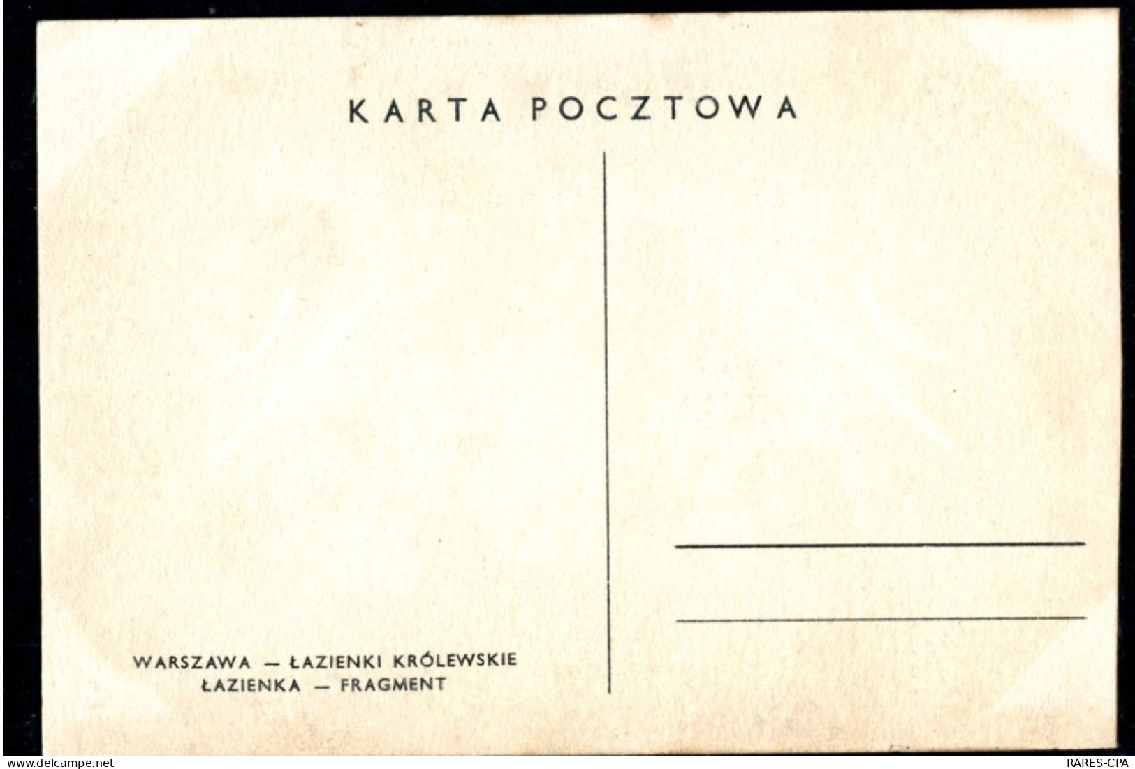 WARSZAWA - LAZIENKI KROLEWSKIE - LAZIENKA - FRAGMENT - Polen