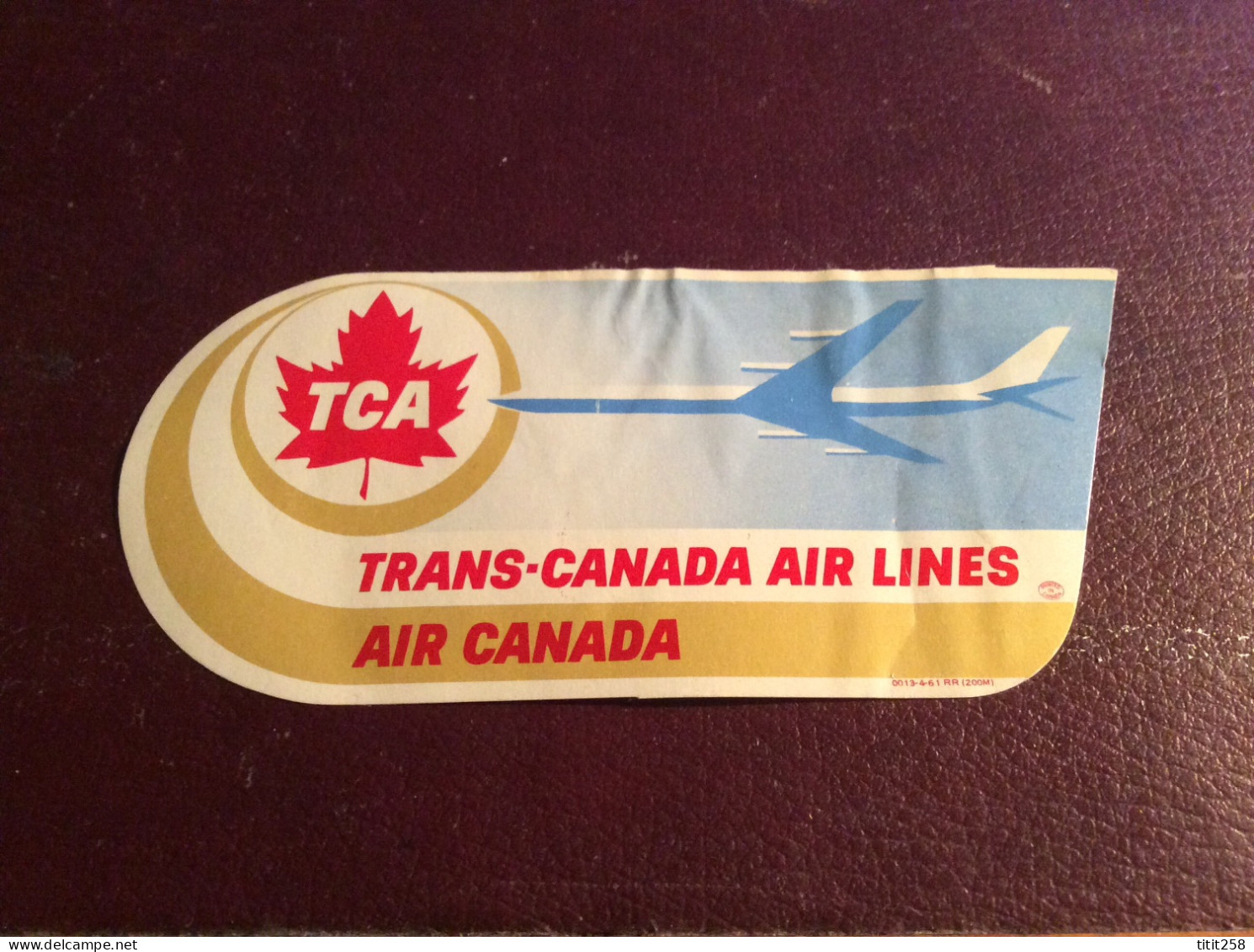 FLY TCA . TRANS CANADA AIR LINES / AIR CANADA  ( Avions Aéroports ) - Aufklebschilder Und Gepäckbeschriftung