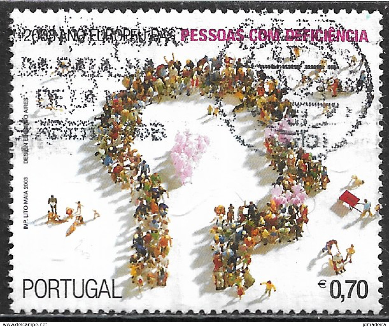 Portugal – 2003 Disabled People 0,70 Used Stamp - Usado