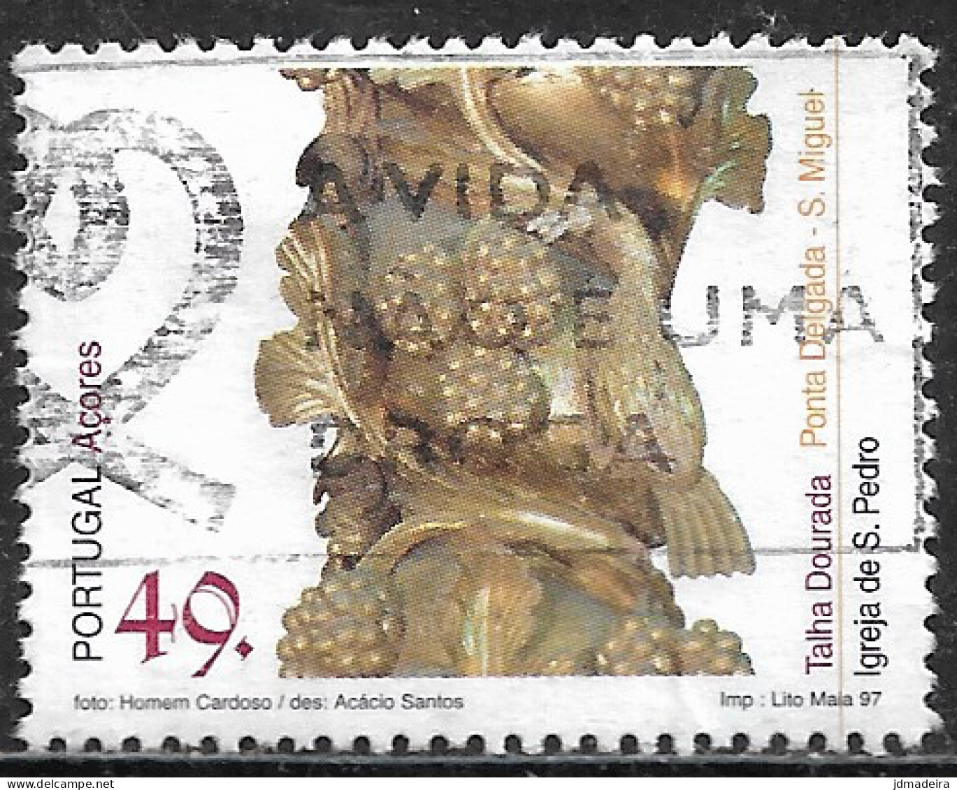 Portugal – 1997 Gold Carving 49. Used Stamp - Gebraucht