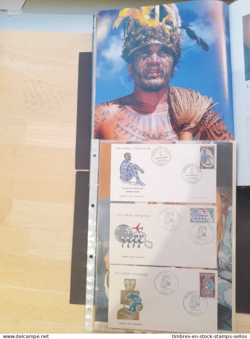 POLYNESIE FRANCAISE   6 X 1er Jour Homme Tatoué Etc. 法属波利尼西亚 6 X 第一天纹身男等... 6 X Day Covers  Tattooed Man And So On.. - Mezclas (max 999 Sellos)