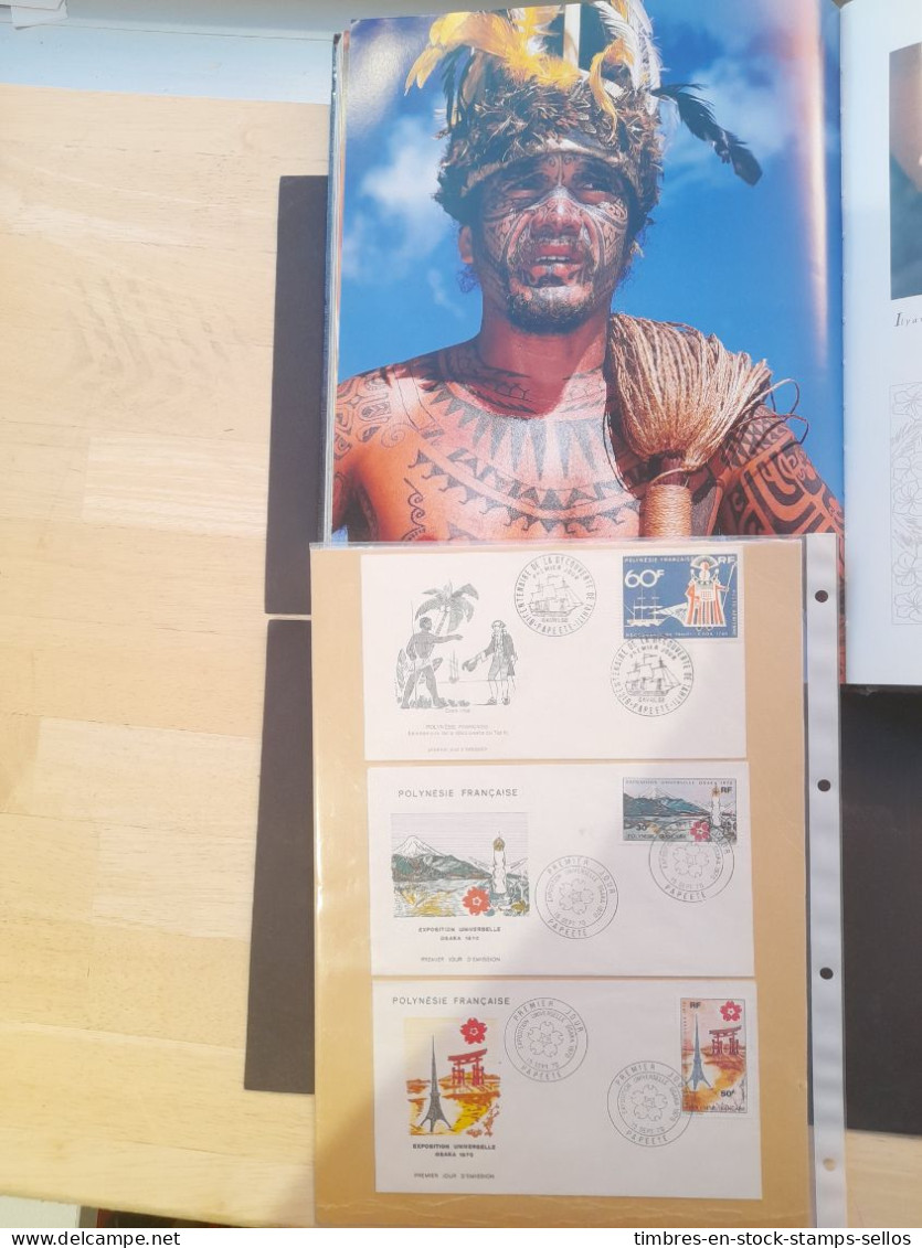 POLYNESIE FRANCAISE   6 X 1er Jour Homme Tatoué Etc. 法属波利尼西亚 6 X 第一天纹身男等... 6 X Day Covers  Tattooed Man And So On.. - Mezclas (max 999 Sellos)