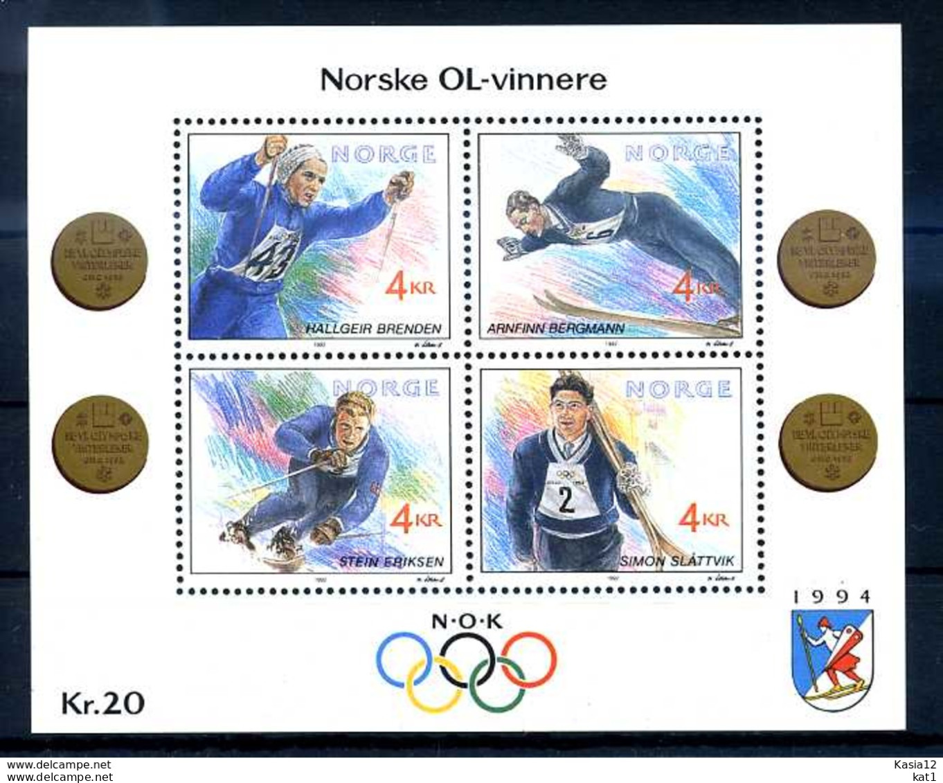 E23947)Olympia 94, Norwegen Bl 17** - Hiver 1994: Lillehammer