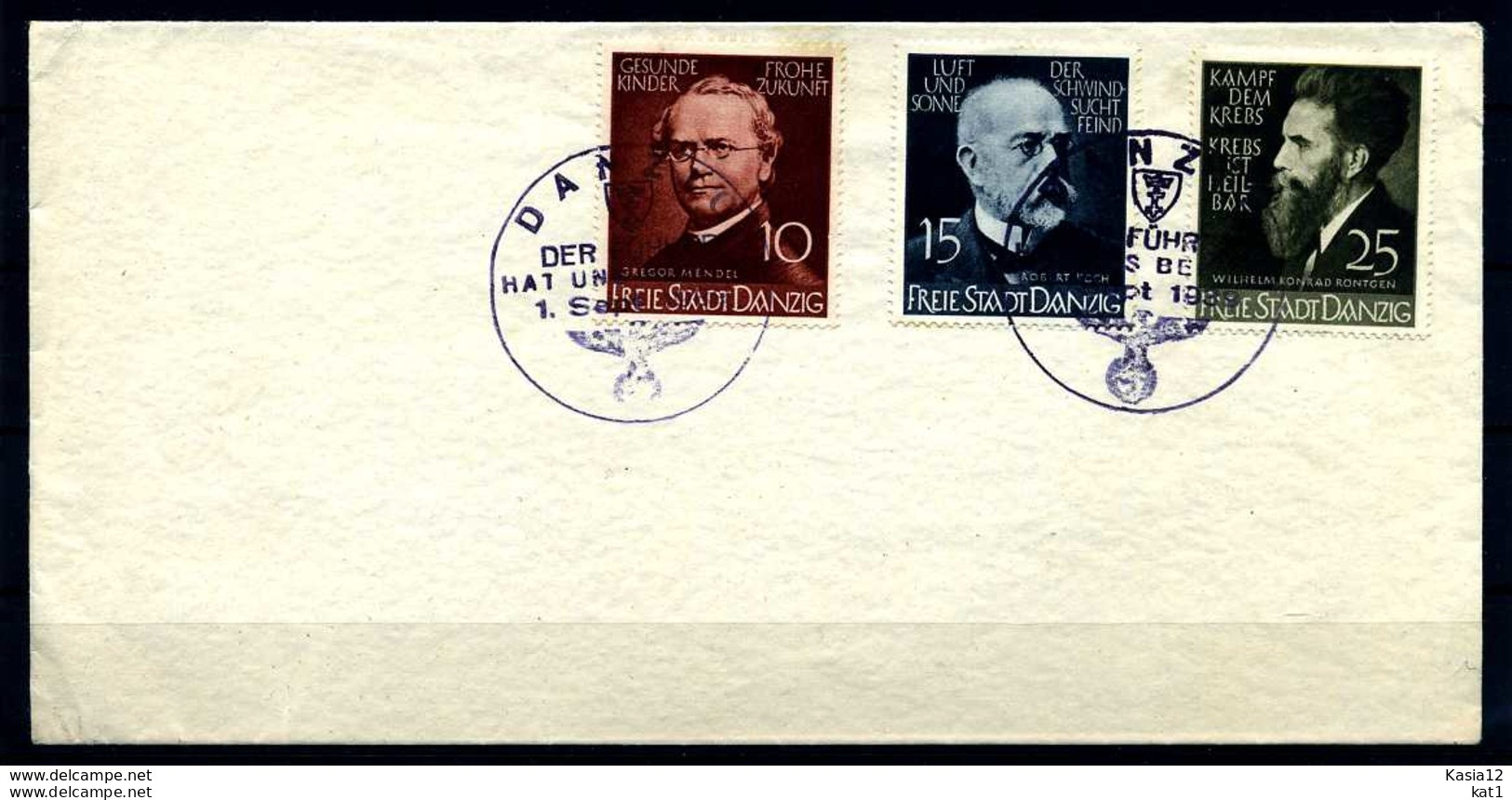 Z05759)Danzig 306/308 Auf Brief Mit Sonderstempel - Storia Postale
