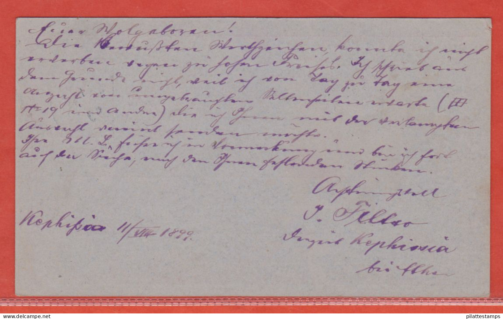 GRECE ENTIER POSTAL DE 1899 POUR KORNEUBURG AUTRICHE - Postal Stationery