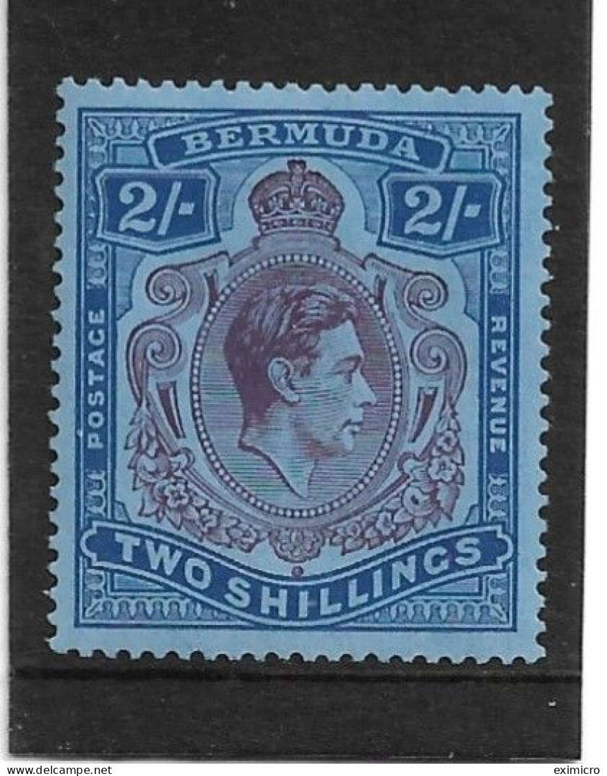 BERMUDA 1938 2s DEEP PURPLE + ULTRAMARINE/ GREY-BLUE SG 116 VERY LIGHTLY MOUNTED MINT Cat £100 - Bermuda