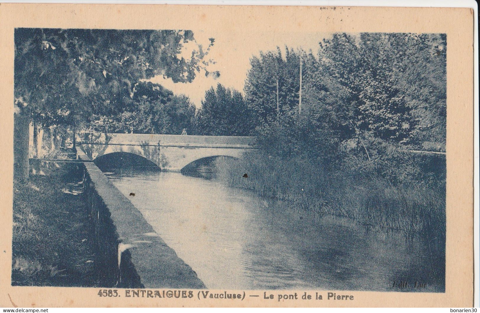 CPA 84 ENTRAIGUES  LE PONT DE LA PIERRE - Entraigue Sur Sorgue