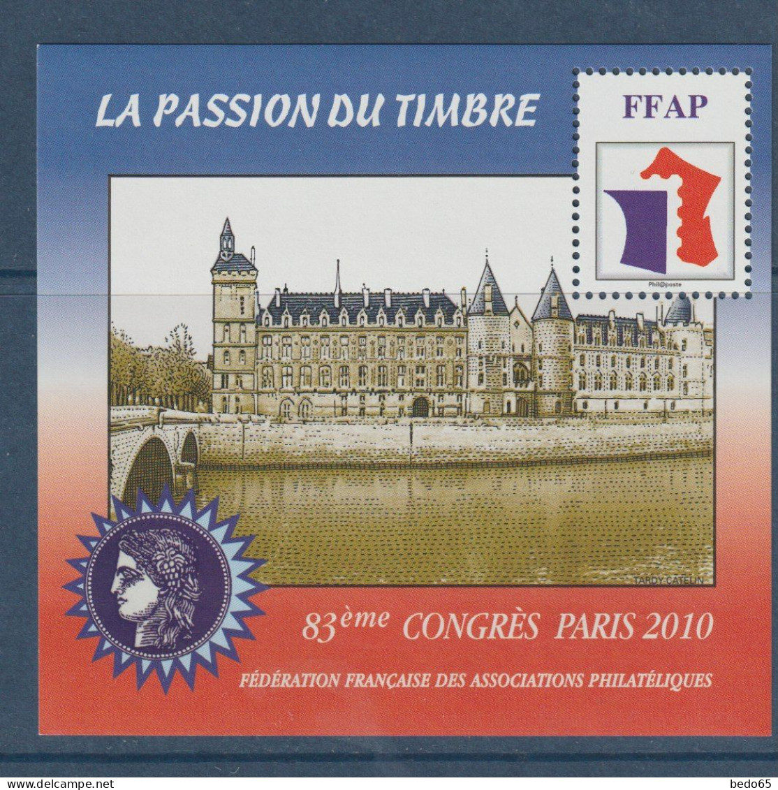 BLOC FEUILLE F.F.A.P ANNEE 2010 N° 4 NEUF** LUXE SANS CHARNIERE / Hingeless / MNH - FFAP