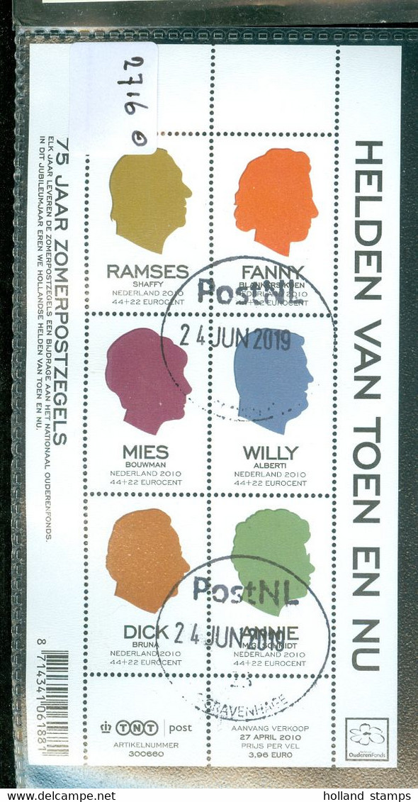 NEDERLAND * NVPH 2716 * BLOK * BLOC * BLOCK * NETHERLANDS * POSTFRIS GESTEMPELD - Used Stamps