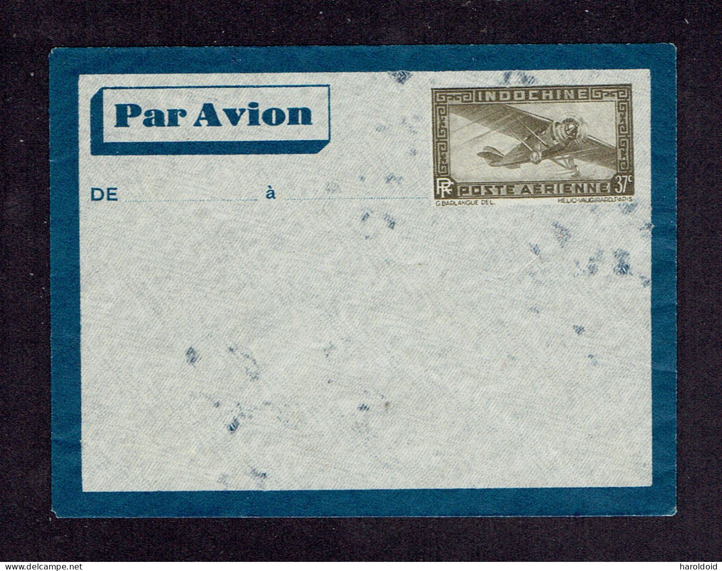 ENTIER - INDOCHINE FRANCAISE - ENVELOPPE ENTIER PA OLIVE NEUF DE 1940 - TB - Poste Aérienne