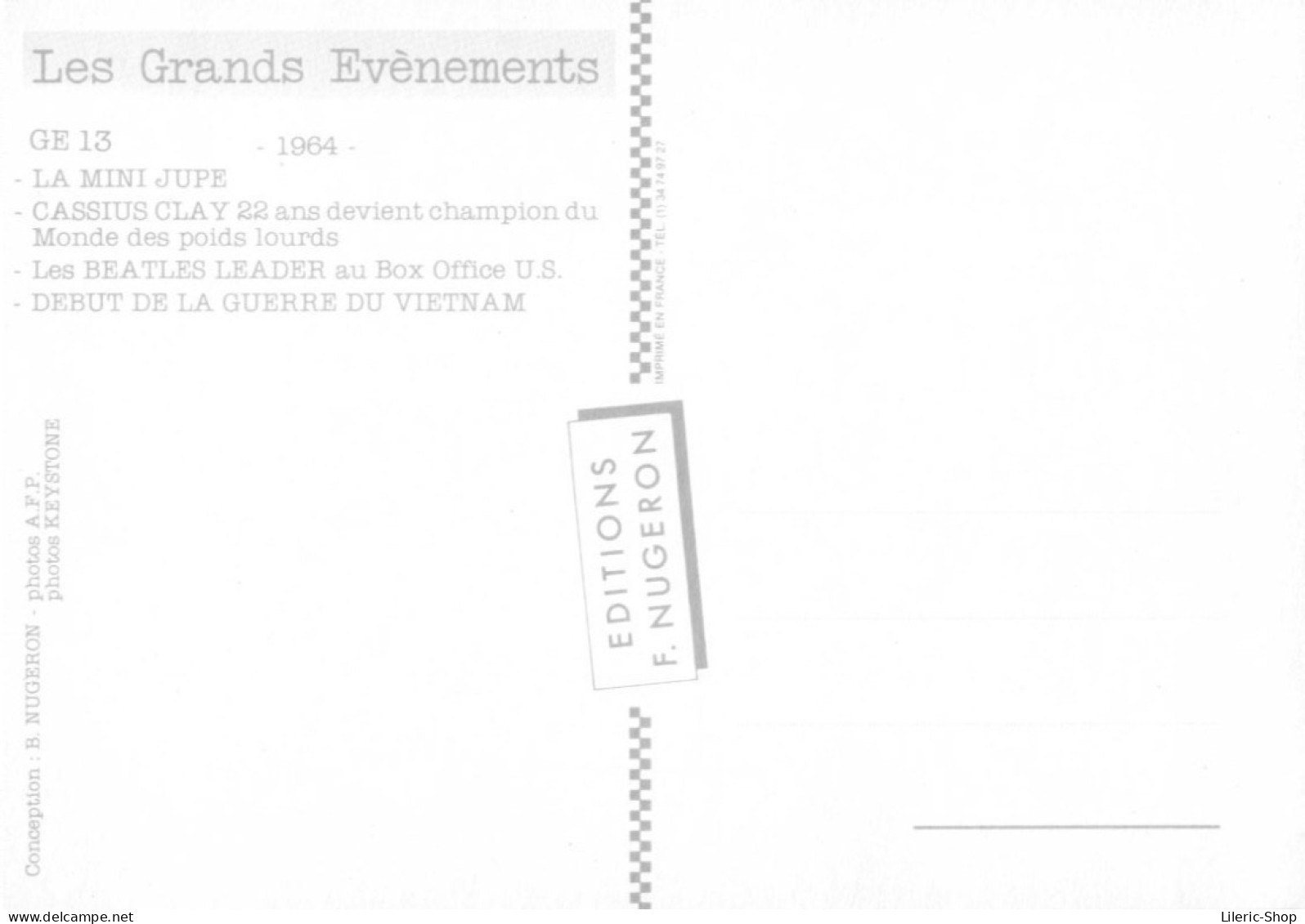 LES GRANDS EVENEMENTS - 1964-LA MINI JUPE  - ED. F. NUGERON Cpm - Otros & Sin Clasificación