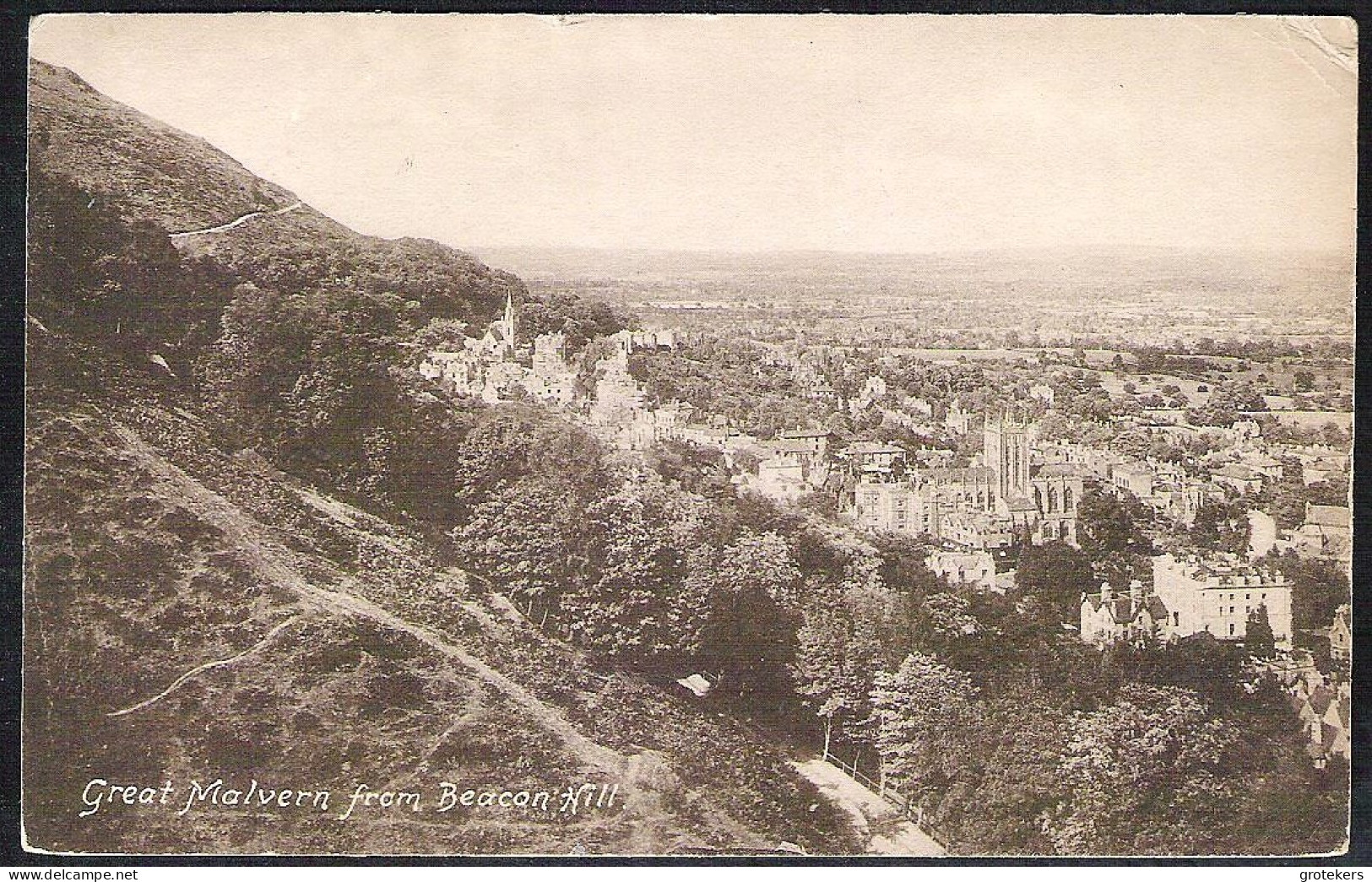 GREAT MALVERN Seen From Beacon Hill 1919 - Malvern