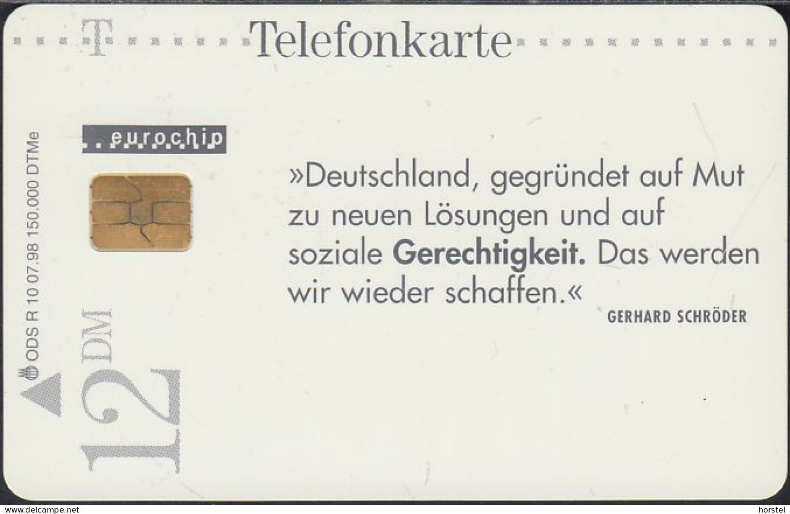 GERMANY R10/98 SPD - Gerhard Schröder - Modul 33F - R-Series: Regionale Schalterserie
