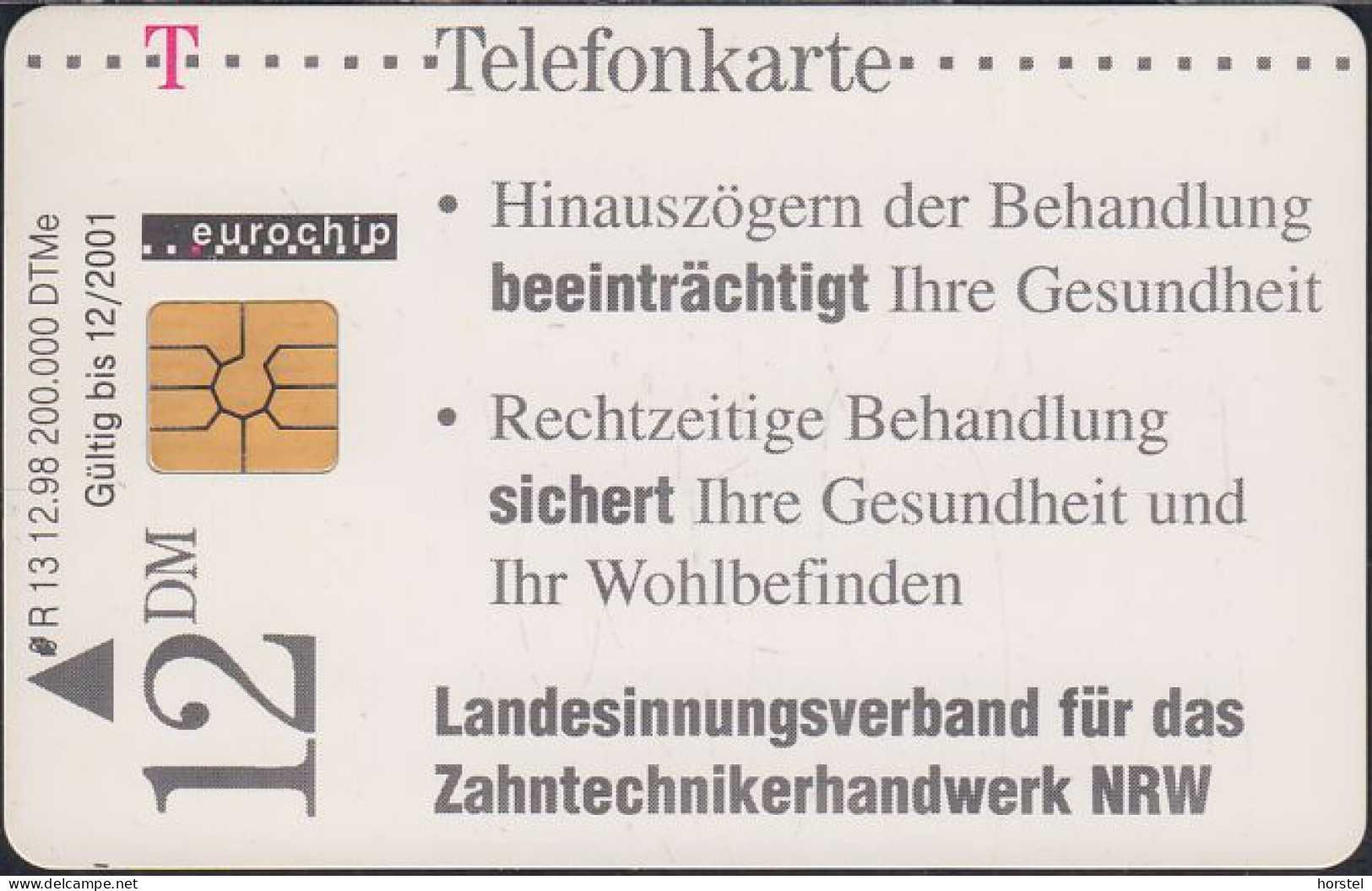 GERMANY R13/98 Zahntechniker - Innung NRW - Modul 20 - R-Series: Regionale Schalterserie