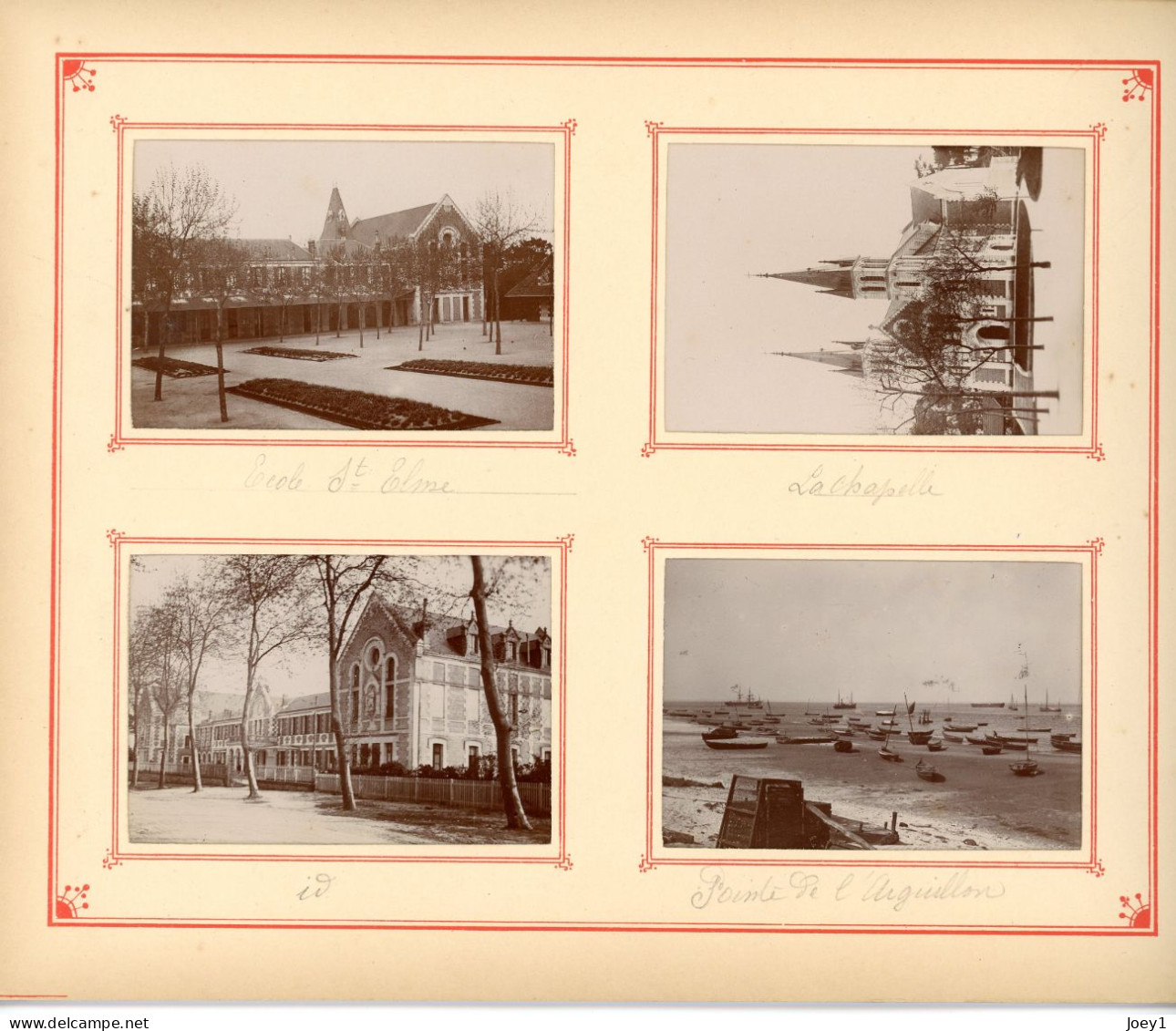 24 Photos D Album Arcachon 1897 Personnes Identifiées - Albums & Verzamelingen
