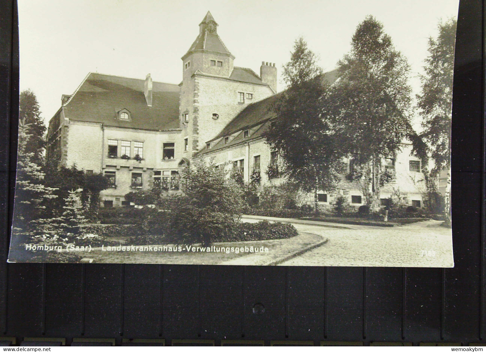 DR: Fotopostkarte Von Homburg (Saar) Mit Landeskrankenhaus - Verwaltungsgebäude Um 1930  - Saarpfalz-Kreis