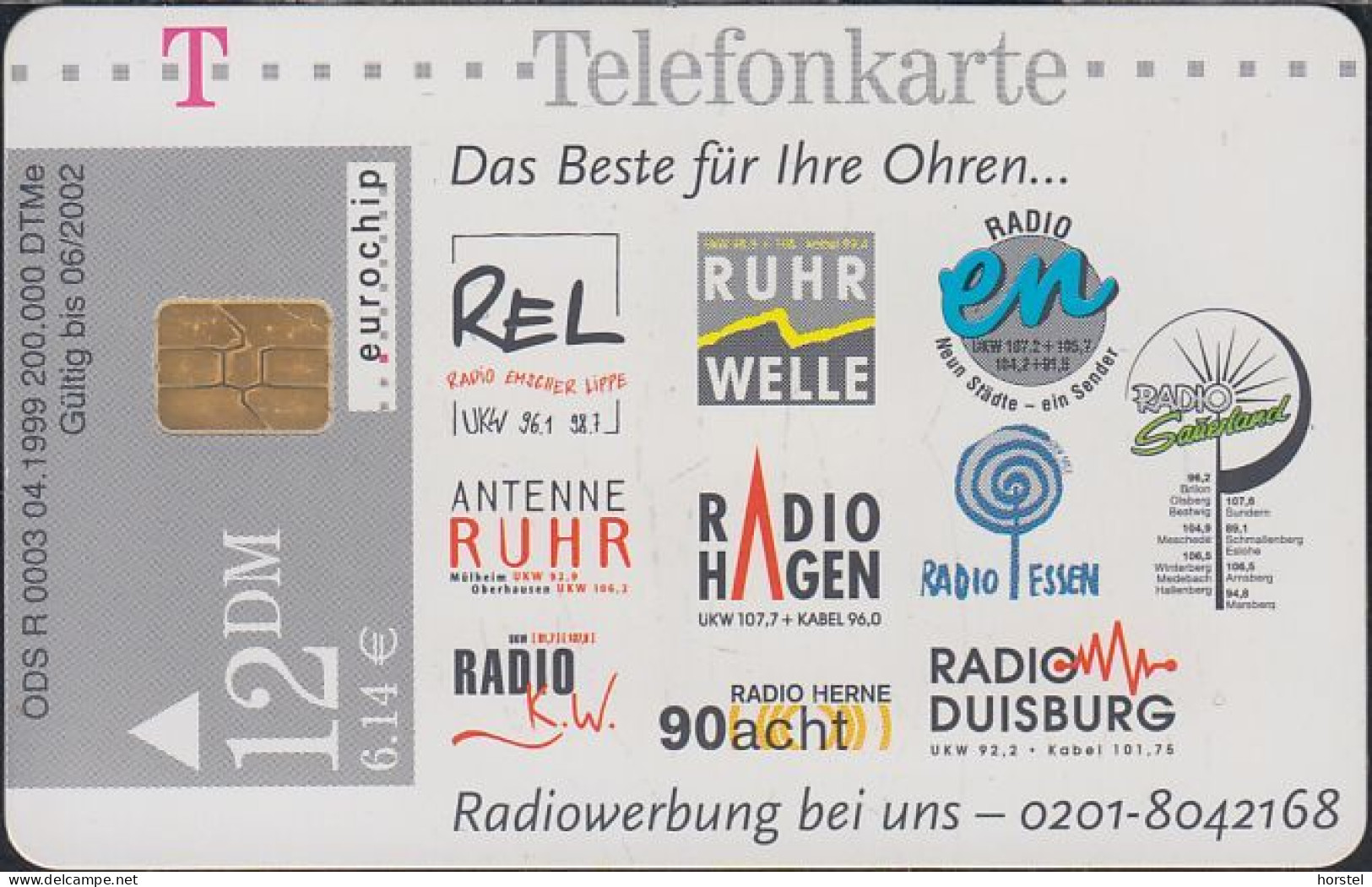 GERMANY R03/99 Radiowerbung In NRW - Mann - Augenoptiker - Modul 33F - R-Series: Regionale Schalterserie