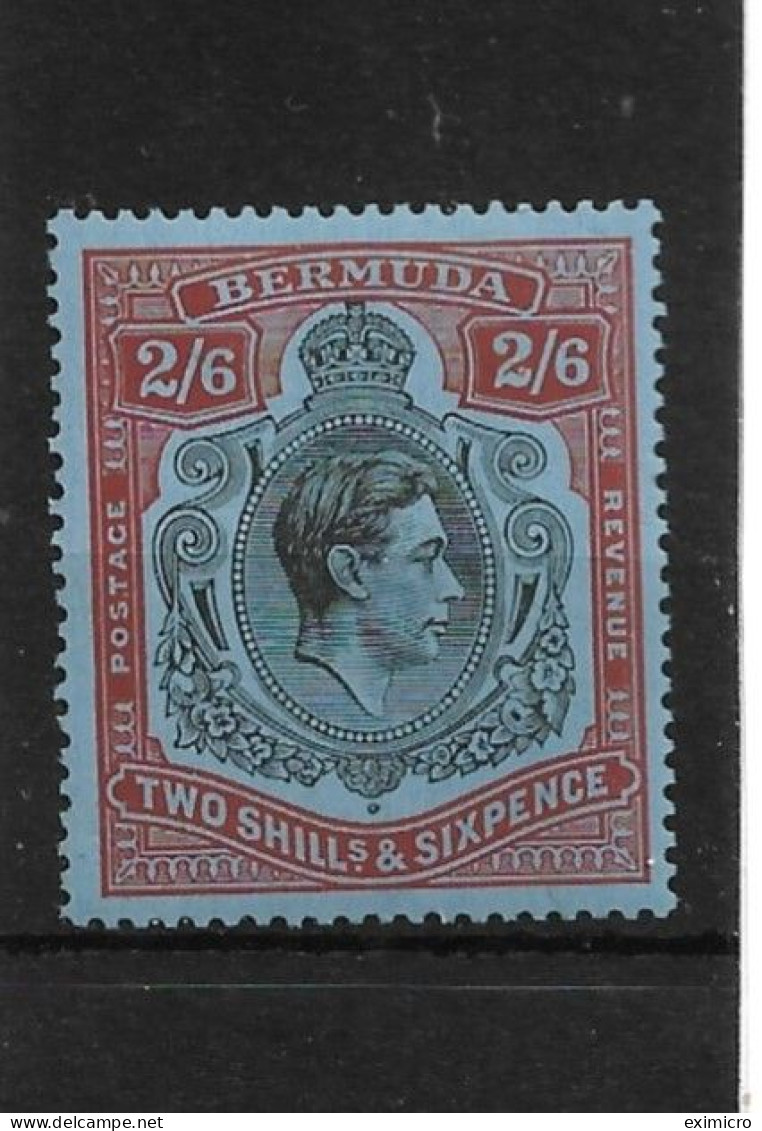 BERMUDA 1938 2s 6d BLACK AND RED/GREY-BLUE SG 117 LIGHTLY MOUNTED MINT Cat £70 - Bermuda