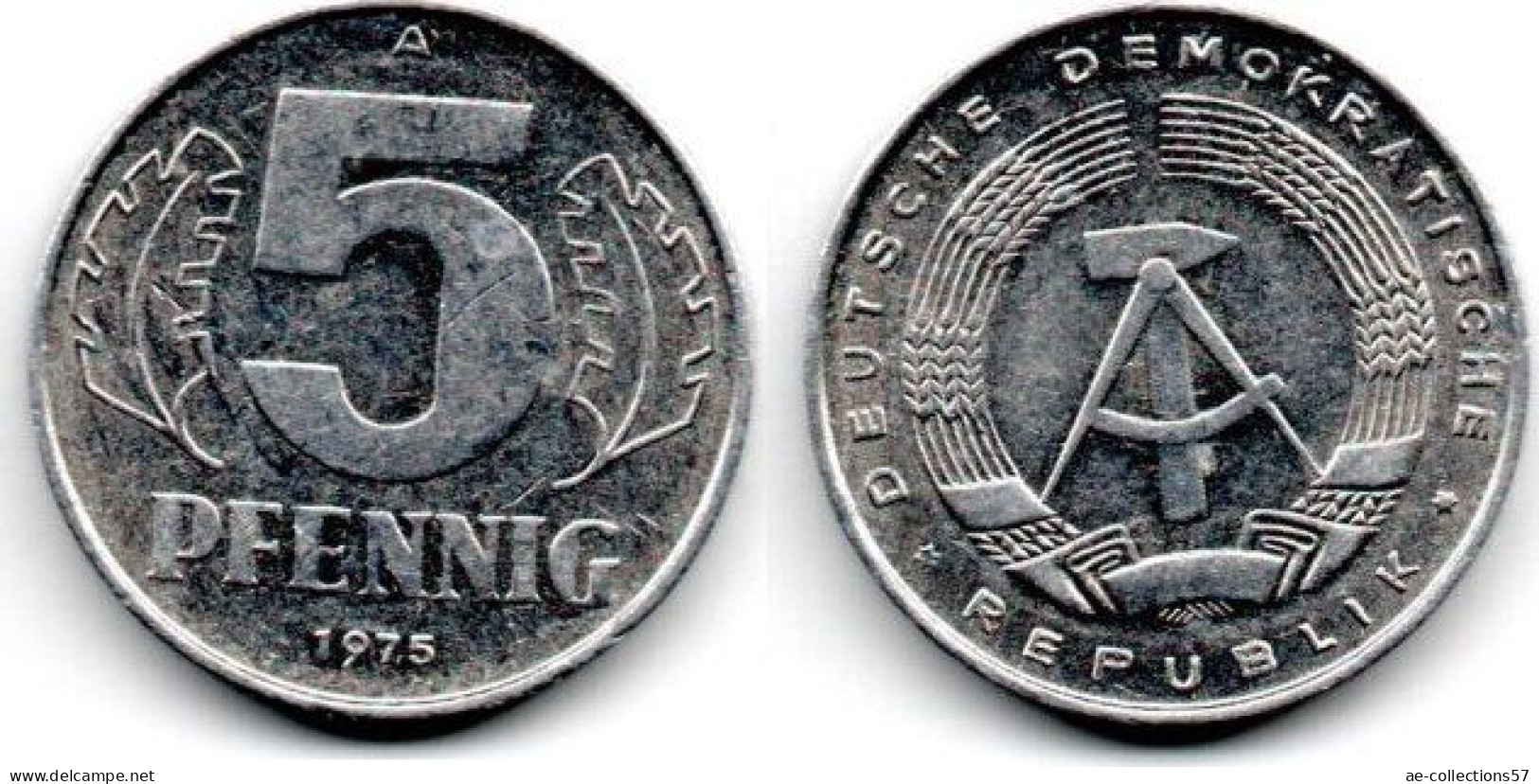 MA 29063  / Allemagne - Deutschland - Germany 5 Pfennig 1975 TTB+ - 5 Pfennig