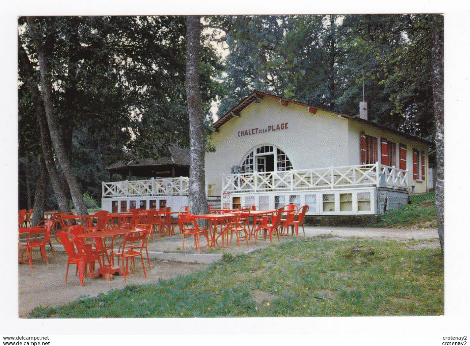 58 LE LAC DES SETTONS Vers Montsauche Le Chalet De La Plage Terrasse Tél : 3 Présentoir Cartes Postales PUB Coca Cola - Montsauche Les Settons