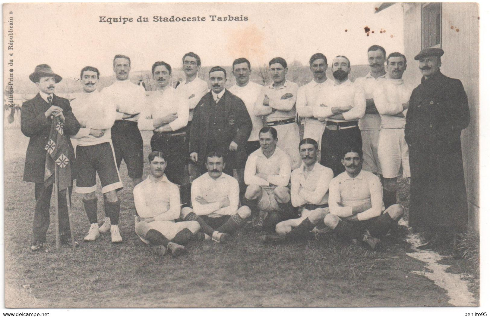 CPA De L'équipe 1ère De Rugby De TARBES En 1910. - Tarbes