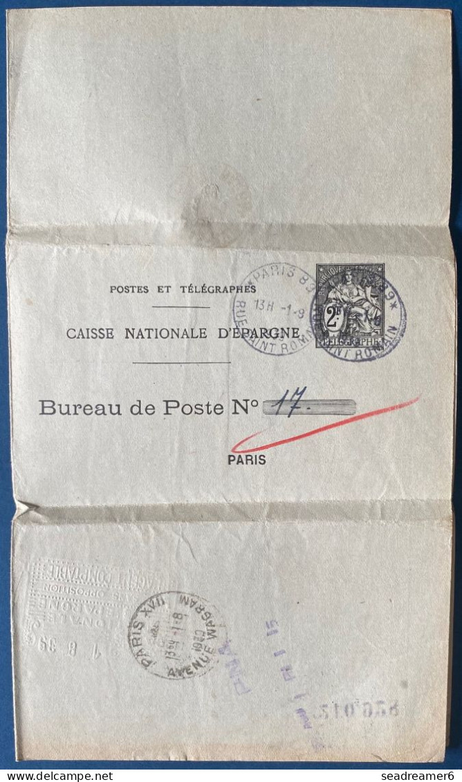 France 1939 Entier Postal Chaplain 2 F Noir Double Oblitéré " PARIS XVII/ AVENUE WAGRAM " Format 280 X 240 Mm CHA R1 TTB - Pneumatiques