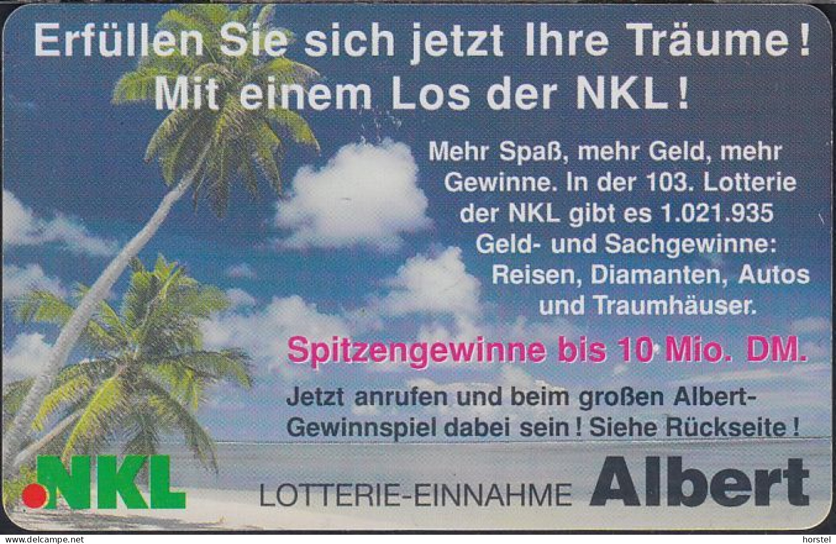 GERMANY R05/99 Lotterie Albert - Hameln - NKL - Strand Mit Palmen - R-Series: Regionale Schalterserie