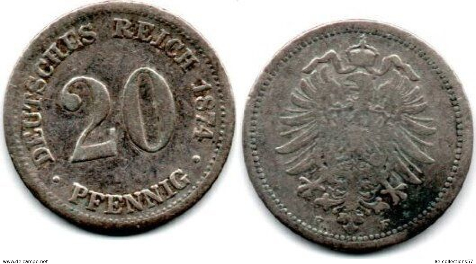 MA 29067  / Allemagne - Deutschland - Germany   20 Pfennig 1874 F TB - 20 Pfennig