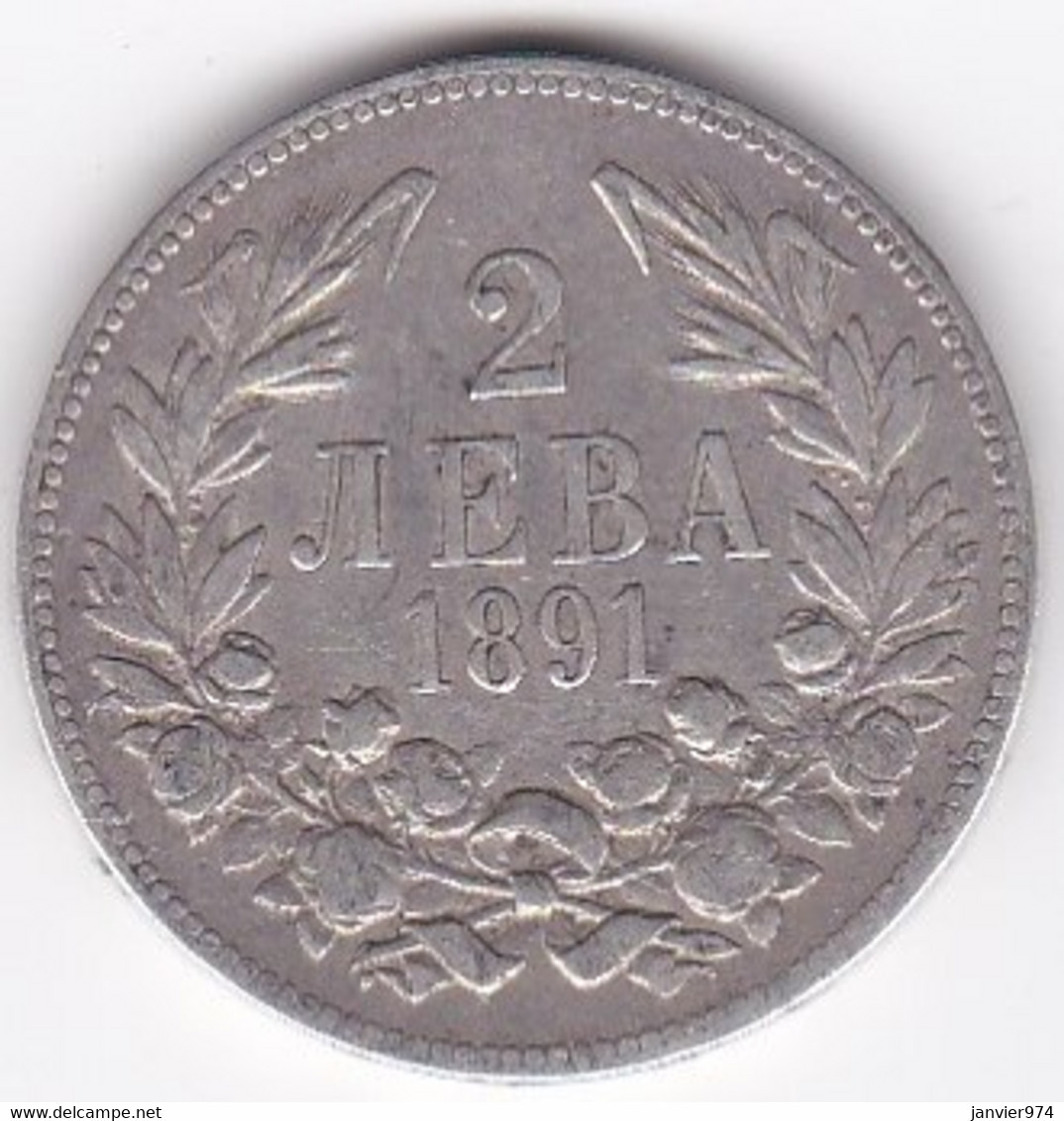 Bulgarie 2 Leva 1891, Ferdinand I, En Argent . KM# 14 - Bulgarije