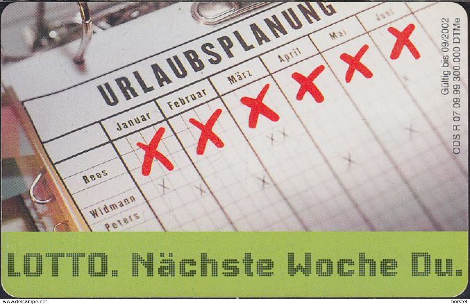 GERMANY R07/99 Lotto Urlaubsplanung - Kalender - R-Series : Regionali